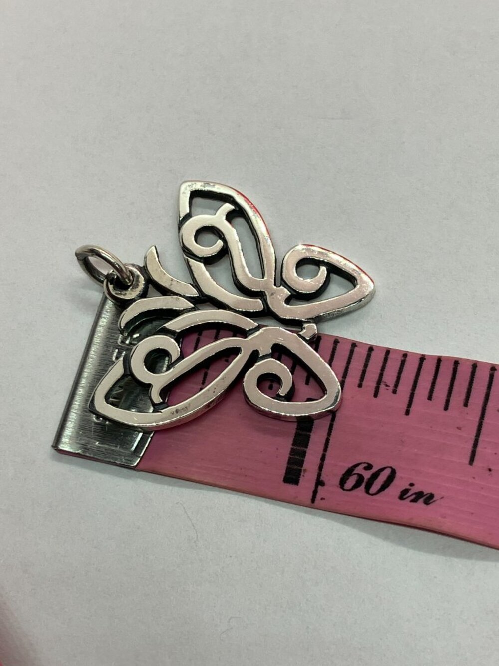 James Avery Sterling Silver Lace Wing Butterfly Pendant Charm - Picture 2 of 9